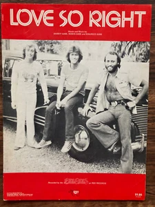 LOVE SO RIGHT BEE GEES NOTEN TEXTE KLAVIER GITARREN TAB 1976 BARRY GIBB SCHÖN - Bild 1 von 3