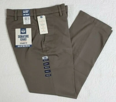 NEW Dockers Signature Khaki Straight Fit Pants Comfort Waistband 594090008 Brown - Image 1 of 4