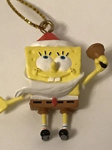 SpongeBob Squarepants Dressed as Santa Bell Ringer Mini Ornament - Picture 1 of 6