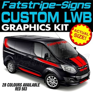 passend für Ford Transit CUSTOM LWB GRAFIK AUFKLEBER STREIFEN ST M SPORT DAY VAN #1 - Bild 1 von 2