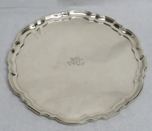 BANDEJA SALVADORA REDONDA TIFFANY & CO PLATA ESTERLINA 12" 1931 - Imagen 1 de 3