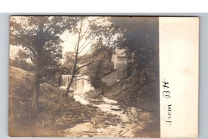 Treadwell NY cancelar, condado de Delaware, pintoresca presa, cataratas, molino postal RPPC - Imagen 1 de 3