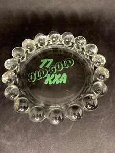 Old Gold KXA Radio Anchor Hocking Nova Boopie Bubble Glass Ashtray 7.5" Seattle - Picture 1 of 6