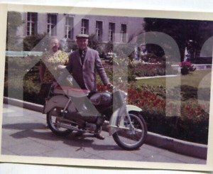 altes Foto 1960er Motorrad, 1963, 9x6cm