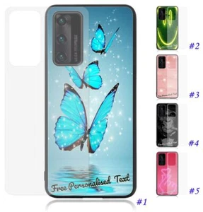 Personalised Text Glass Back Case For Huawei Nova 3e 3i P10 P20 P30 P40 Lite Pro - Picture 1 of 11