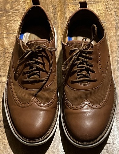 Scarpe da sneaker casual Oxford Clarks da uomo Brantin Wing marroni in pelle