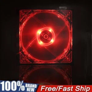 12cm 120mm RED LED 12V 4Pin Computer PC Case Cooler CPU Cooling LED Fan - Photo 1/8