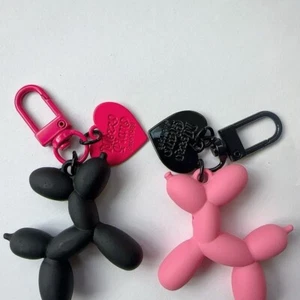 10 Sets ( 10 Pink + 10 Black) Pink and Black Balloon Dog Keychains Mezzo - Picture 1 of 8