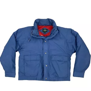 Vintage St Johns Bay Down Puffer Jacket Mens XL Extra Large Blue Waterproof 90s - Picture 1 of 11