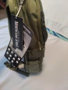 TRUE RELIGION Commuter Backpack Dome-Style Olive Brand New with Tags - Picture 1 of 8