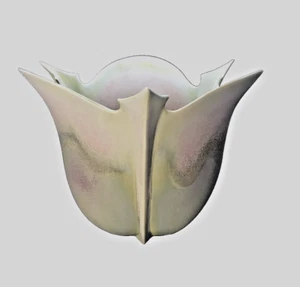 NEWMAN CERAMIC WORKS Alan Brenda Oregon Art Pottery B-3 TULIP BOWL Art Deco VTG - Picture 1 of 17