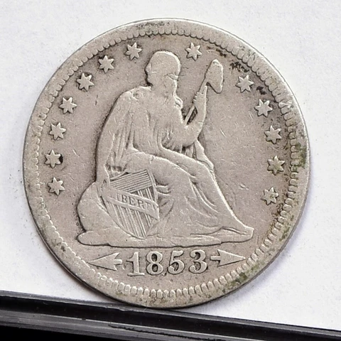 1853 Liberty Seated Quarter - VG Details, Cleaned (49361-L) Cover