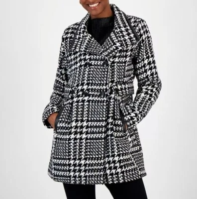 BCX Junior's Houndstooth Double Breasted Belted Coat Size:XL NWT  - Image 1 of 4