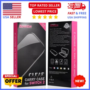 Carrying Case for Nintendo Switch 2 (2025) – Transparent Hard TPU Travel Shell - Picture 1 of 9