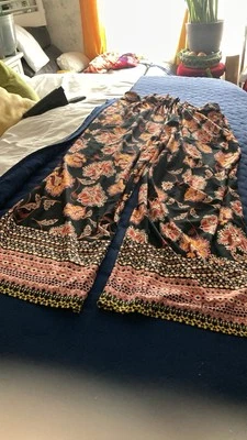 John Paul Richard Pants Size Medium White High Waist Wide Loose Legs - Image 1 of 4