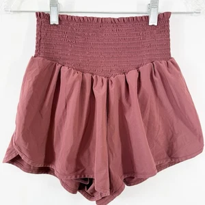 Pantalones Cortos para Correr Offline by Aerie Rojo Granate Calado Talla M Cintura Alta Atléticos - Imagen 1 de 8