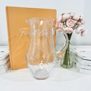 Rare Juliska Arabella Glass Pitcher 9" Jug Handblown Wedding Gift - Picture 1 of 7
