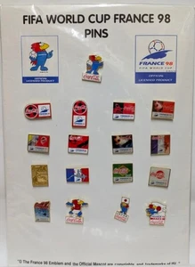  Coca Cola Copa Mundial de la FIFA Francia 1998 Pin Insignia Set Lote Colección Sin Usar  - Imagen 1 de 1