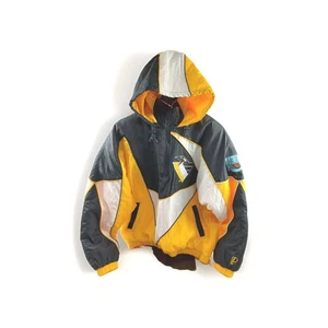 Vintage Pittsburgh Penguins Pro Player Hooded 1/2 Zip Men's Jacket Size M - Picture 1 of 8