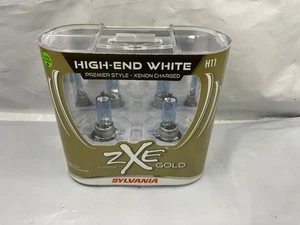 Sylvania H11 SilverStar zXe Gold Halogen Headlight Bulb 2 Pack - Picture 1 of 2