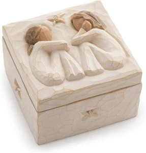 Willow Tree Freundschaft Andenken Box, Forever True, 3 x 3 x 2 cm, Creme  - Bild 1 von 7