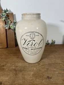 Antique RARE Virol Ideal Fat Food Bone Marrow Stoneware 30cm Tall  Vintage Décor - Picture 1 of 12