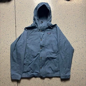Patagonia Mens Cotton Canvas Jacket Pigeon Blue Size L Workwear Outerwear - Picture 1 of 6