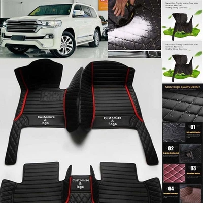 For Toyota Land Cruiser Car Floor Mats Anti-Slip Carpets Handmde Liners - Image 1 of 4