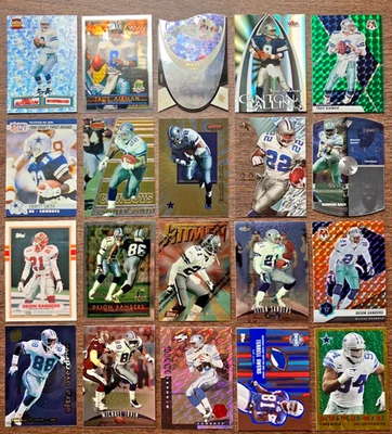 LOTE DALLAS COWBOYS TROY AIKMAN EMMITT SMITH DEION SANDERS NOVATO + TARJETAS JERSEY Foto 1 de 4