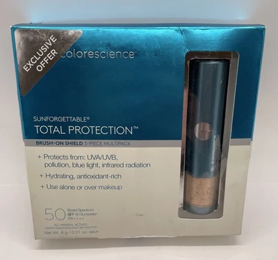 Colorescience Sunforgettable Total Protection Brush-On SPF 50, Medium 3 PACK New - Image 1 of 4