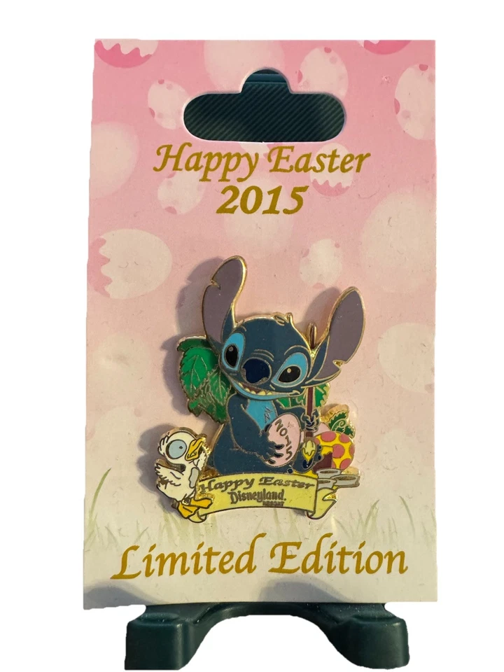 Prendedor Disneyland Stitch Feliz Pascua Patito LE 2015 Huevos de Pascua Parques Disney Foto 1 de 1
