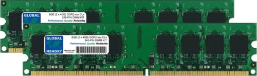 8GB (2 x 4GB) DDR2 667/800MHz 240-PIN DIMM MEMORY RAM KIT FOR DESKTOPS/PCs - Image 1 of 1