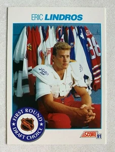 NHL ERIC LINDROS 1991 Score First Round Draft Rookie Hockey Trading CARD #329 - Picture 1 of 3