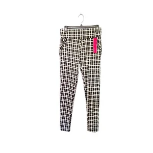 Shosho Black & White Plaid Leggings Stretchy Comfort Waistband Women’s Large NWT - Picture 1 of 8