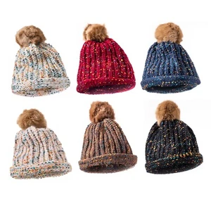 GORRO DE PUNTO GORRO DE BOMBO INVIERNO PIEL ARTÍSTICA GORRO DE INVIERNO CÁLIDO UNISEX GORRO - Imagen 1 de 7