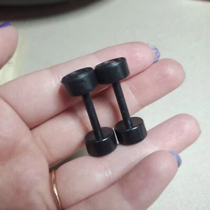 Barbie Doll Replacement Black Habd Weights Dumbells - Picture 1 of 4