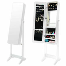 La Bella Mirror Jewellery Cabinet with Flashy LED - White