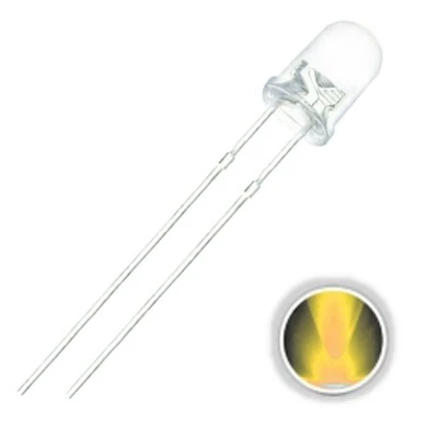 1x 3mm LED superhell 20mA Rund Ultrahell 30° Warm Weiß - Bild 1 von 2