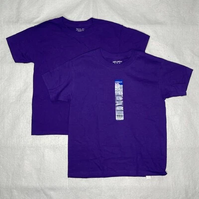 Gildan Big Kids' Heavy Cotton Youth T-Shirt Comfort 2-Pack Purple Size Small New - Image 1 of 4