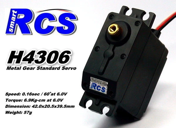 2x RCS Model H4306 RC Metal Gear High Torque R/C Hobby Standard Servo CA136 - Image 1 of 1