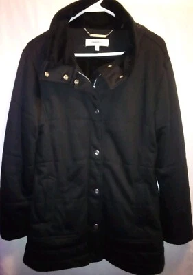 HAWKE & Co. Пальто женский размер средний черный средней длины молнии/snap изолированная куртка - Изображение 1 из 4