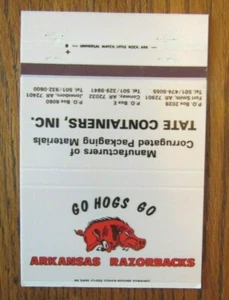 FOOTBALL MATCHBOOK COVER: 1982 ARKANSAS RAZORBACKS (FORT SMITH JONESBORO CONWAY) - Picture 1 of 2
