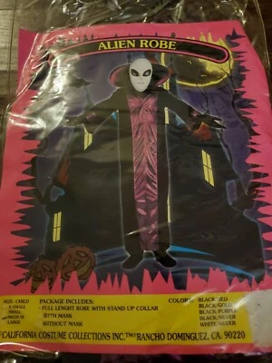 Disfraz Alien Mediano Niño Bata Negro y Rojo Halloween California Colección Ne Foto 1 de 4