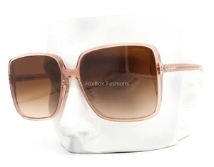 Coach Sunglasses HC 8368D 566811 Polished Crystal Clear Pink Oversized w/case - Picture 1 of 10