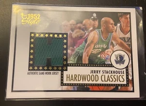 JERRY STACKHOUSE 05-06 TOPPS 1952 STYLE-HARDWOOD CLASSICS JERSEY CARD-GET IT NOW - Picture 1 of 22