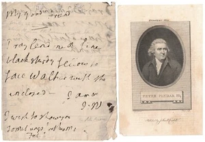 John Wolcot (1738 - 1819), “Peter Pindar”, satirist. Autograph Letter - Picture 1 of 1