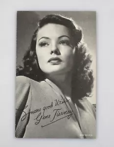 Vintage Penny Exhibit Arcade Card Actress Singer Gene Tierney - Picture 1 of 2