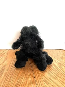Webkinz Ganz Black Poodle Plush Dog No Code 8in Long HM191 - Picture 1 of 8