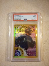 KEN GRIFFEY JR 1996 TOPPS FINEST #135 GOLD REFRACTOR SEATTLE MARINERS PSA 9 MINT