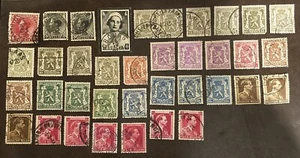 Small Selection of Belgium Stamps 1934 - 1936 used multiples - Picture 1 of 3